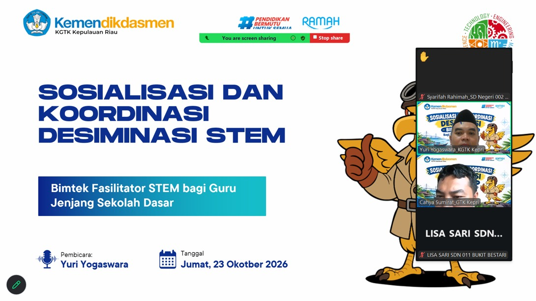KGTK Kepri Sosialisasikan dan Koordinasikan Diseminasi Bimtek STEM bagi Guru SD Tahun 2026